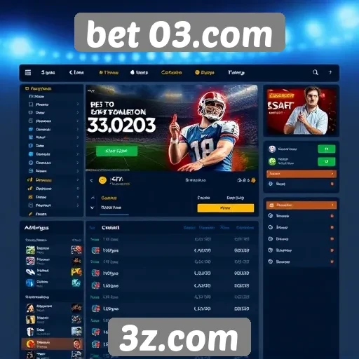 Interface do usuário do site bet 03.com